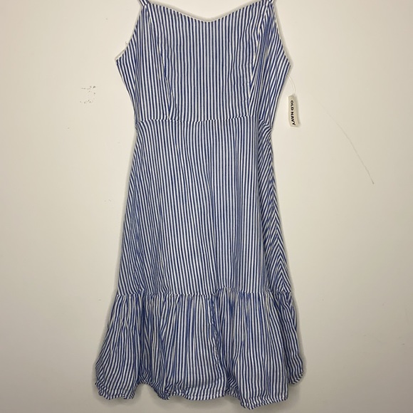 Old Navy Fit and Flare Striped Tank Dress with Ruffle Hem - Picture 4 of 12